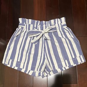 Blue and White Shorts with Bow tie, Size: Small, never worn before